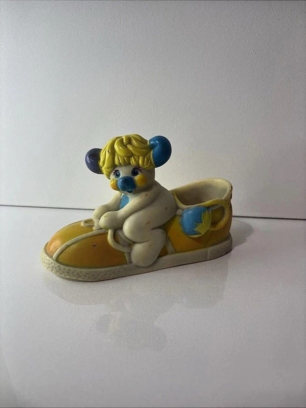 Vintage 1986 Popples Puffball Plastic Shoe Toy / Bath Toy